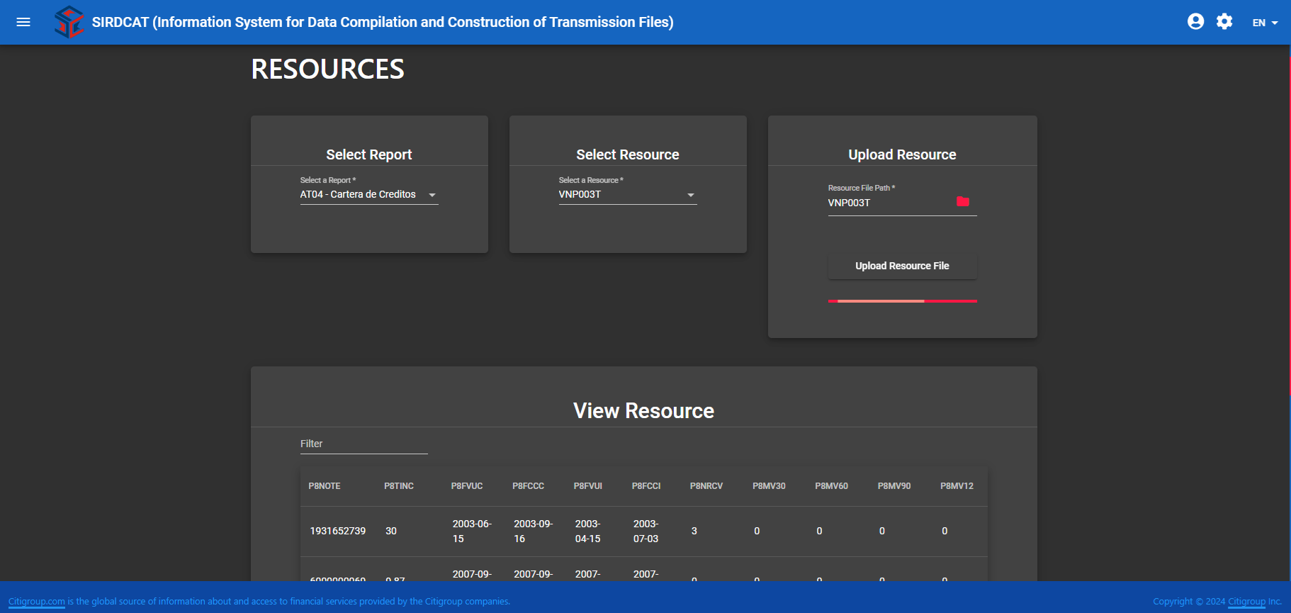 SIRDCAT: Information System for Data Compilation and Construction of Transmission Files