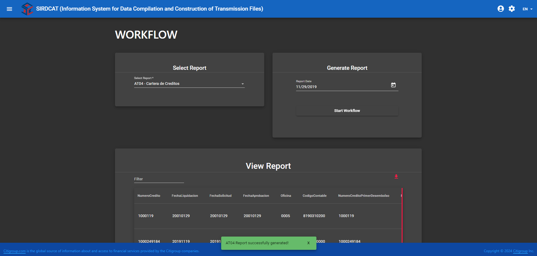 SIRDCAT: Information System for Data Compilation and Construction of Transmission Files